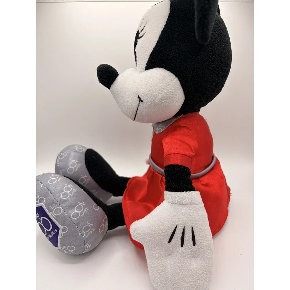 Disney 100 Years of Wonder Minnie Mouse Red Dress Plush Stuffed Toy Collectible